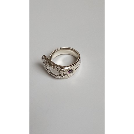 Silver ring & amethyst Love Stamina, Bijuterii de argint lucrate manual, handmade