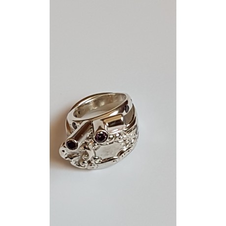Silver ring & amethyst Love Stamina, Bijuterii de argint lucrate manual, handmade
