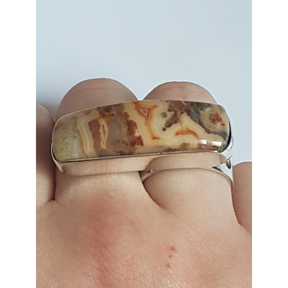 Sterling silver ring with natural Jasper Online