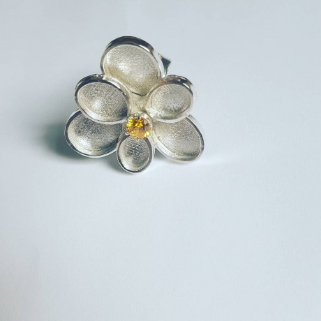 Sterling silver ring Flower Paradigm, Bijuterii de argint lucrate manual, handmade