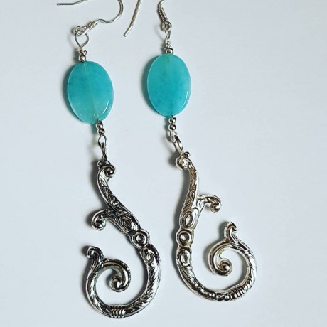 Sterling silver earrings LoveHooks, Bijuterii de argint lucrate manual, handmade