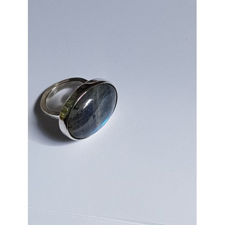 Ring made entirely by hand in solid Ag925 silver and Lunaria natural moonstone, Bijuterii de argint lucrate manual, handmade