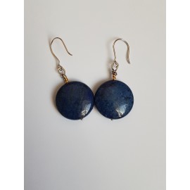Handmade earrings in Ag925 silver and natural lapis lazuli Lappis, Bijuterii de argint lucrate manual, handmade