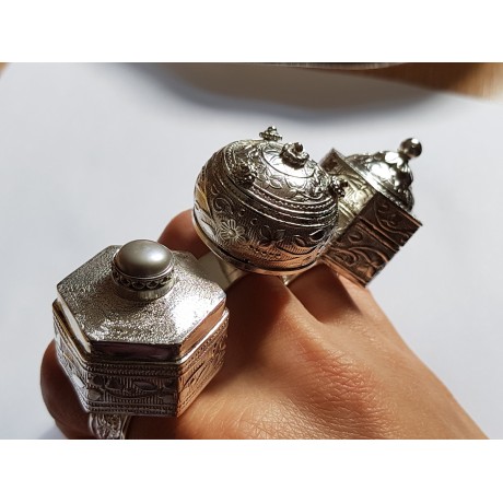 Ring made entirely by hand in solid Ag925 Pluriverse silver, Bijuterii de argint lucrate manual, handmade