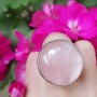 Unique ring completely handmade in solid Ag925 silver and natural rose quartz Love Nearby