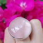 Unique ring completely handmade in solid Ag925 silver and natural rose quartz Love Nearby