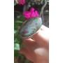 Ring completely handcrafted in solid Ag925 silver and polychrome jasper Lovely Patchiness