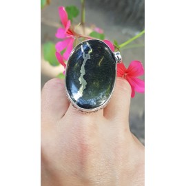 Sterling silver ring natural hematite