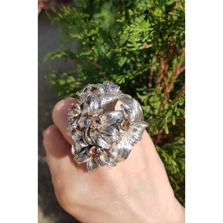 Sterling silver ring FlowerBody, Bijuterii de argint lucrate manual, handmade