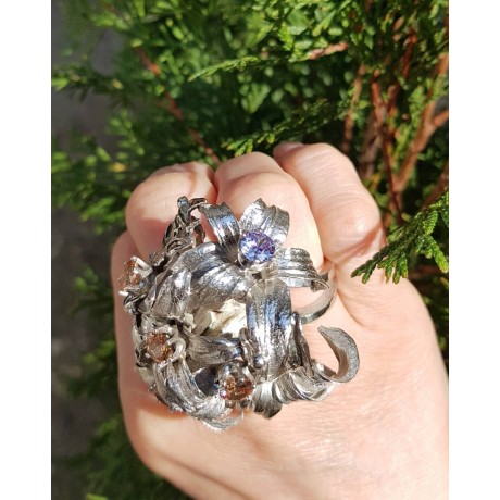 Sterling silver ring FlowerBody, Bijuterii de argint lucrate manual, handmade