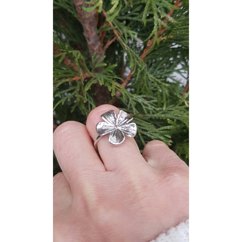 Sterling silver ring Flower Scent
