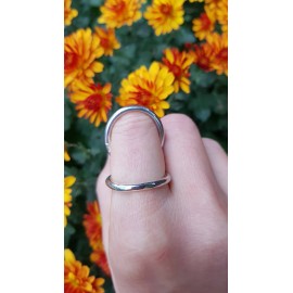 Ring entirely handmade in silver Ag 925 Double Wear, Bijuterii de argint lucrate manual, handmade