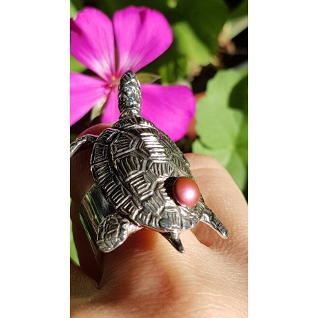 Sterling silver ring Turtoise Epiphanies, Bijuterii de argint lucrate manual, handmade