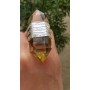 Inel unicat lucrat integral manual în argint Ag925 masiv și cristal natural cuarț lemon Soul Arrow