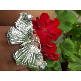 Sterling silver ring Moth in FullBloom