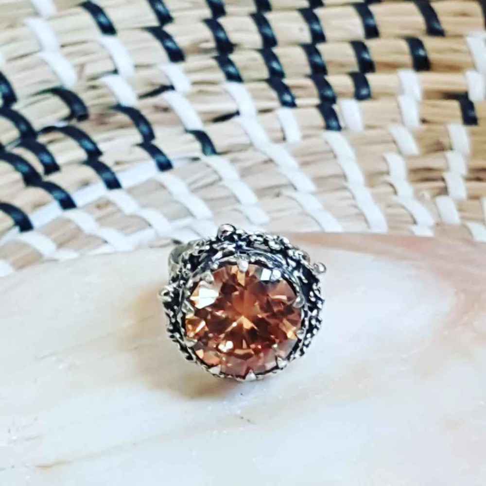 Sterling silver ring and citrine