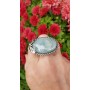 Sterling silver ring and aquamarine Greenbluishness