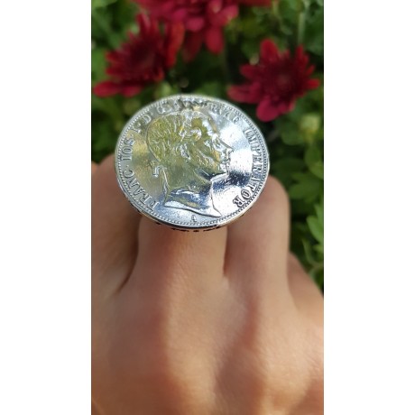Sterling silver ring Coin Reign, Bijuterii de argint lucrate manual, handmade