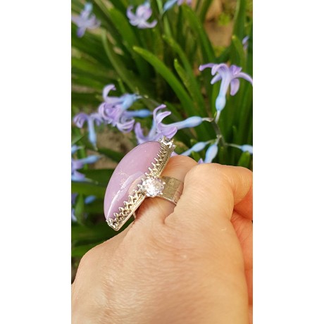 Sterling silver ring with natural phosphosiderite Add Three, Bijuterii de argint lucrate manual, handmade