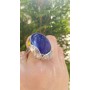 Sterling silver ring and natural lapislazuli Angel Embrace
