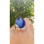 Sterling silver ring and natural lapislazuli Angel Embrace