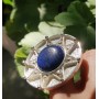 Unique ring entirely handcrafted in solid Ag925 silver and natural lapis lazuli Spin&Revolve
