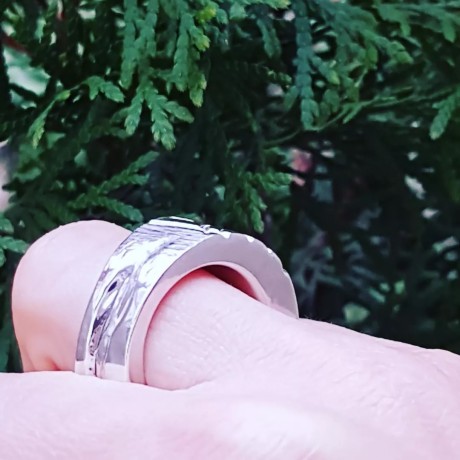 Sterling silver ring Finger Hinge, Bijuterii de argint lucrate manual, handmade