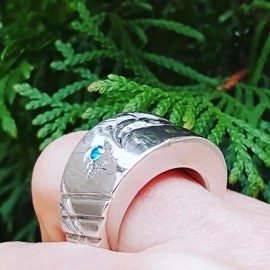 Sterling silver ring Finger Hinge