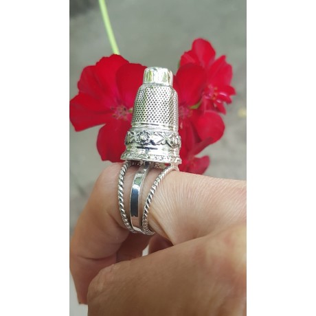 Sterling silver ring Dream Watch Tower, Bijuterii de argint lucrate manual, handmade
