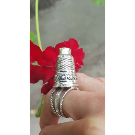 Sterling silver ring Dream Watch Tower, Bijuterii de argint lucrate manual, handmade