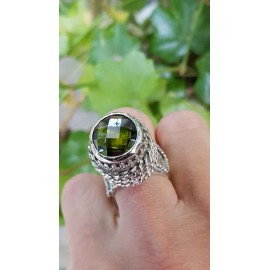 Sterling silver ring with crystal UnassailableTowers