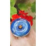 Sterling silver ring with natural lapislazuli