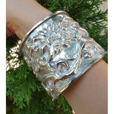 Sterling silver cuff Love Borne, Bijuterii de argint lucrate manual, handmade