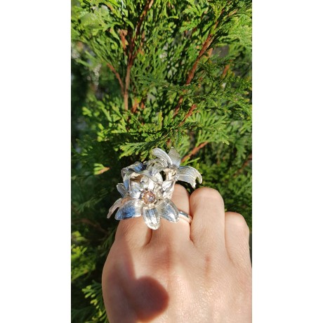 Sterling silver ring FloralBliss, Bijuterii de argint lucrate manual, handmade