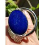 Unique ring entirely handcrafted in solid Ag925 silver and natural lapis lazuli Blue Blessings