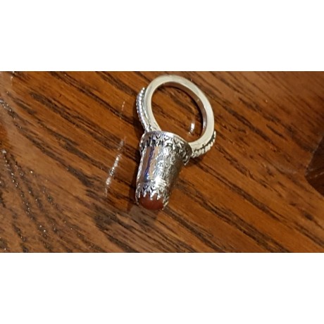 Sterling silver ring and jasper, Bijuterii de argint lucrate manual, handmade