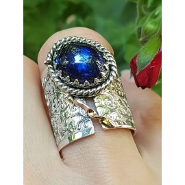 Sterling silver ring with sapphire Starry Heights