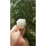 Inel unicat lucrat integral manual în argint Ag925 masiv și onix alb natural SilkyScape