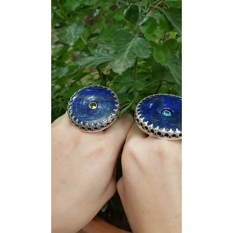 Sterling silver ring with natural lapislazuli Blue Dame, Bijuterii de argint lucrate manual, handmade