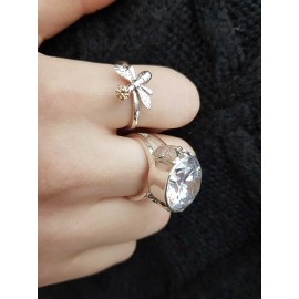 Sterling silver ring Gone with the Rain