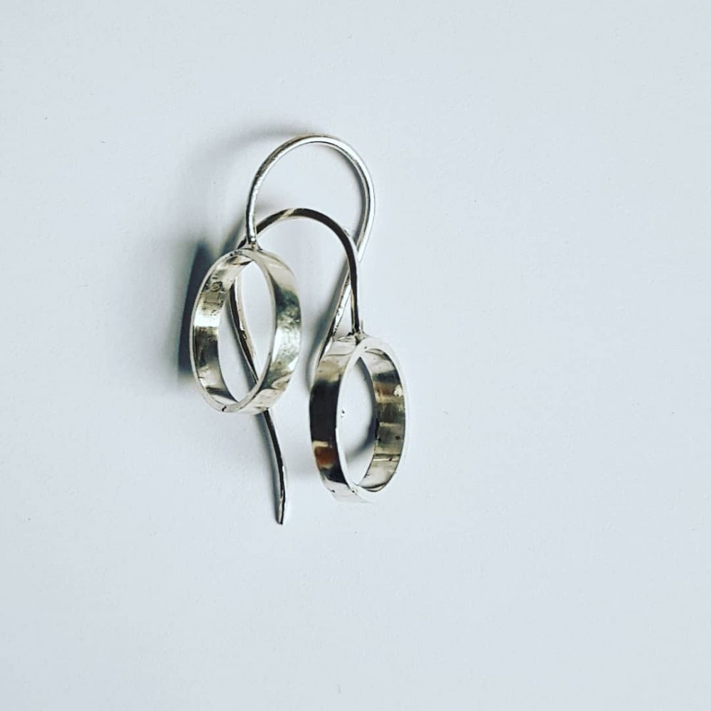Sterling silver earrings Circlets