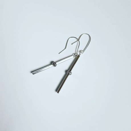 Sterling silver earrings FTE 11A10, Bijuterii de argint lucrate manual, handmade