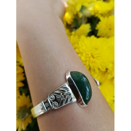 Sterling silver ring with natural aventurine and citrines TropicalGreens, Bijuterii de argint lucrate manual, handmade