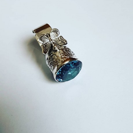 Sterling silver ring and aquamarine, Bijuterii de argint lucrate manual, handmade