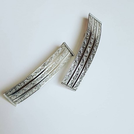 Sterling silver earrings LoveChronicler, Bijuterii de argint lucrate manual, handmade