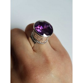 Sterling silver ring and amethyst PurpleWatch