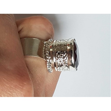 Sterling silver ring and amethyst PurpleWatch, Bijuterii de argint lucrate manual, handmade