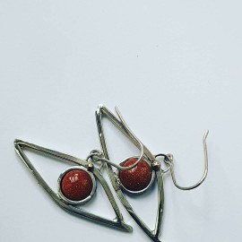 Sterling silver earrings and sunstones