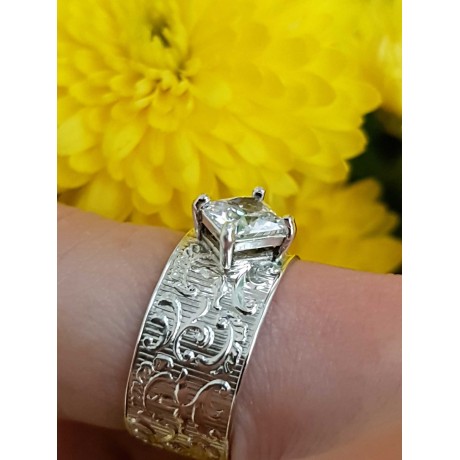 Sterling silver engagement ring , Bijuterii de argint lucrate manual, handmade