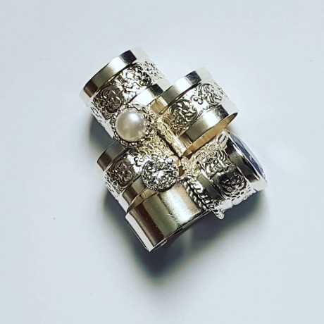 Sterling silver ring and zirconium crafted, Bijuterii de argint lucrate manual, handmade